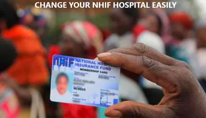 how to change NHIF hospital online